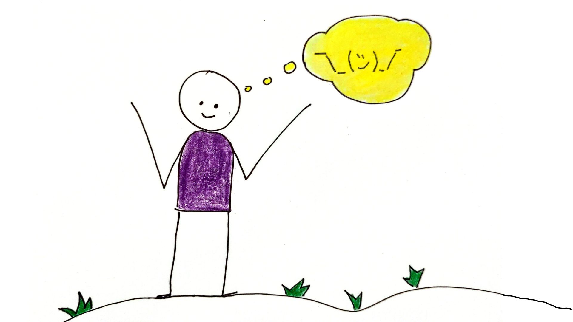 Ein gekritzelter Shruggie